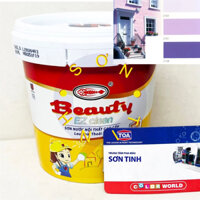Sơn nước Lau Chùi Thoải Mái BEAUTY EZ CLEAN Nội thất trong nhà cao cấp màu tím đậm nhạt lavender khoai môn Violet 1 Lít