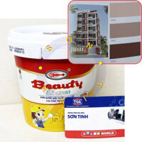 Sơn nước Lau Chùi Thoải Mái BEAUTY EZ CLEAN Nội thất trong nhà cao cấp màu kem nâu gạch đất socola  1 Lít
