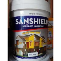 Sơn nước SanShield ngoài trời 25kg cao cấp chống thấm nhiều màu trang trí nhà cửa, decor ngoại thất mặt tiền nhà