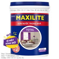 Sơn nước trong nhà MAXILITE TOTAL Bề mặt Bóng mờ - 30CB, màu trắng