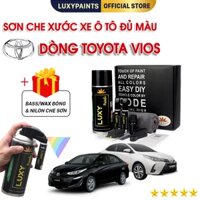 Sơn ô tô Toyota Vios LUXYPAINTS Màu Chuẩn Code, Xóa Vết Xước Ô Tô Màu Đen Đỏ Bạc Trắng Xám Vàng Cát