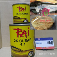 Sơn phủ bóng 2K Rai trên bề mặt gỗ kim loai bê tông