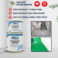 Sơn phủ EPOXY 2 thành phần nền bê tông, nhanh khô, chịu tải trọng - Bộ 1kg