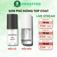 Sơn phủ móng tay bền lâu bóng khỏe chiết xuất từ quýt tươi Jeju an toàn lành tính innisfree Nail Top Coat 6ml