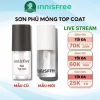 Sơn phủ móng tay bền lâu bóng khỏe chiết xuất từ quýt tươi Jeju an toàn lành tính innisfree Nail Top Coat 6ml
