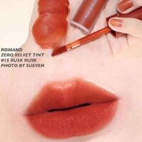 Son Romand Zero 15- Màu Cam Cháy (Son Kem Lì Romand Zero Velvet Tint)