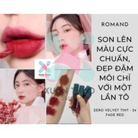 SON ROMAND ZERO VELVET TINT 24 FADE RED  - ĐỎ HỒNG  5.5G