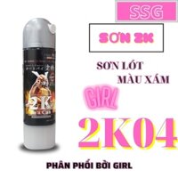 Sơn samurai 2K, sơn xịt samurai 2k04 sơn lót Epoxy màu xám sơn chịu nhiệt, chống nứt nẻ, kháng xăng , vòi xịt chống chảy