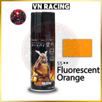 Sơn Samurai cam huỳnh quang 55** chính hãng, sơn xe máy cam 400ml kháng xăng, chống nứt nẻ tiện dụng