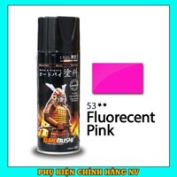 Sơn Samurai màu hồng huỳnh quang 53 chính hãng, sơn xịt dàn áo xe máy chống nứt nẻ, kháng xăng