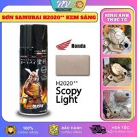 Sơn Samurai màu kem sáng H2020 chính hãng, sơn xịt phủ dàn áo xe máy chống nứt nẻ, kháng xăng