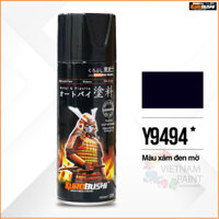 Sơn Samurai - MÀU XÁM ĐEN MỜ  Y9494 400ml
