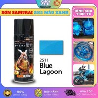Sơn Samurai Màu Xanh Đầm Phá 2511 Chính Hãng, Sơn Xịt Dàn Áo Xe Máy Chống Nứt Nẻ, Kháng Xăng 400ml