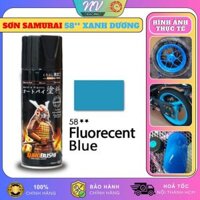 Sơn Samurai Màu Xanh Dương Huỳnh Quang 58 Chính Hãng, Sơn Xịt Dàn Áo Xe Máy Chống Nứt Nẻ, Kháng Xăng