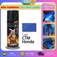 Sơn Samurai Màu Xanh Dương 1103 Chính Hãng, Sơn Xịt Dàn Áo Xe Máy Chống Nứt Nẻ, Kháng Xăng 400ml