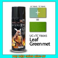 Sơn Samurai màu xanh lá UCY8045+TCY8045 chính hãng, sơn xịt dàn áo xe máy chống nứt nẻ, kháng xăng