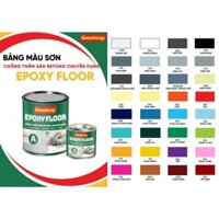 Sơn Sàn Chống Thấm EPOOXY FLOOR GOODWAY 1Kg - Sơn chống thấm sân thượng, tường, kho xưởng, hồ bơi