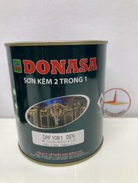 Sơn Sắt Kẽm Donasa 2 trong 1 màu DAF 1081 Đen bóng  800ml