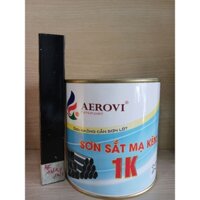 Sơn sắt mạ kẽm 1K AEROVI - Đen bóng 550 - Lon 900g