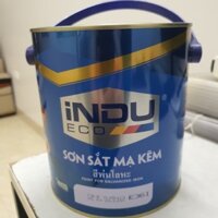 Sơn sắt mạ kẽm INDU các màu ghi sáng,đen,đỏ,cafe loại 2,5l[sơn kim loại,gỗ,tường]
