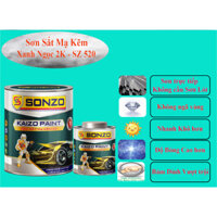 Sơn sắt mạ kẽm SONZO_Xanh Ngọc 2k_Chống ăn mòn, rỉ sét