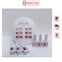 Sơn thạch trong XINGME sét 6 màu Tặng kèm bảng sơn móng tay
