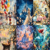 Sơn theo số Alice ở xứ sở thần tiên Tranh theo số Tranh trang trí tường cho phòng khách Trang trí nhà