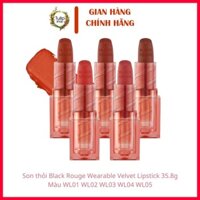 Son Thỏi Black Rouge Rose Velvet Lipstick/ Wearable Velvet Lipstick