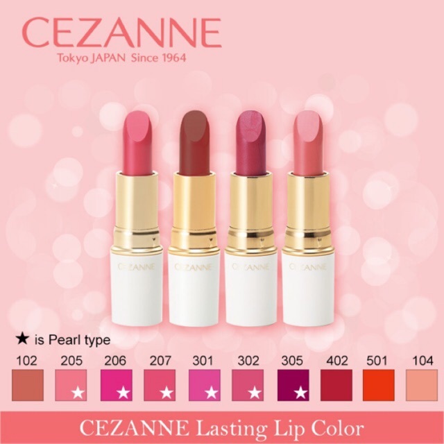 Son thỏi Cezanne Lasting Lip Color N #206
