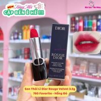 Son Thỏi Dior Rouge Dior Lipstick #760 Favorite Velvet Finish - Đỏ thuần