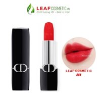 Son Thỏi Dior Rouge Velvet 888 Strong Red - Đỏ Cam (Nắp Nam Châm)