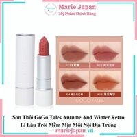 Son Thỏi GoGo Tales Autume And Winter Retro Lì Lâu Trôi Mềm Mịn Môi Nội Địa Trung