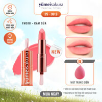 Son Thỏi Màu Cam Sữa Lì Mịn Siêu Dưỡng Yumeisakura Chotto Matte Milky Orange Lipstick YMS18 3.5g