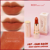 Son Thỏi Sáp ROSY SWEET LOVE bền màu, lâu trôi, khong chì- CAM GẠCH