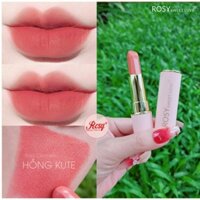 Son thỏi sáp ROSY SWEETLOVE hàng chính hãng, không chì, siêu lì, mềm môi màu Hồng Kute