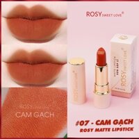 SON THỎI SÁP ROSY SWEETLOVE, SON LÌ LÂU TRÔI, DƯỠNG MỀM MÔI, HỒNG MÔI, HÀNG CHÍNH HÃNG – MÀU CAM GẠCH