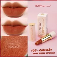 SON THỎI SÁP ROSY SWEETLOVE, SON LÌ LÂU TRÔI, DƯỠNG MỀM MÔI, HỒNG MÔI, HÀNG CHÍNH HÃNG – MÀU CAM ĐẤT