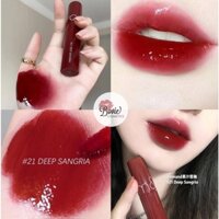 Son tint bóng Romand màu 21 Juicy Lasting Tint đỏ mận