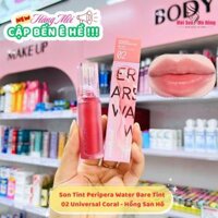 Son Tint Peripera Water Bare Tint 3.7g Màu 02 Universal Coral