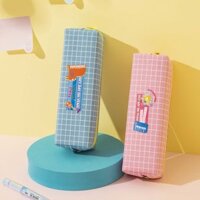 Sơn Tùng M-TP x DELI Túi đựng bút dáng vuông kẻ caro Deli H902 - Tặng kèm bút nhớ dòng - Màu Xanh