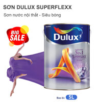 SƠN TƯỜNG 5 LÍT DULUX AMBIANCE 5 IN 1 SUPERFLEXX_Siêu bóng (Sơn nước, phòng khách, phòng ngủ, màu sắc tùy chọn...)
