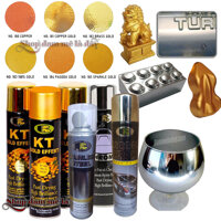 Sơn vang 18k,24k kt gold - ma bac crom inox bong sang b123 - xi inox chrome - ma kem Steel Bosny - Thai Lan - KT 185 màu vàng lấp lánh sparkle gold