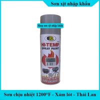 Sơn Xám chịu nhiệt độ cao 1200°F No.1068 Bosny Thái Lan- dung tích 400ml, sơn pô xe, lò nướng