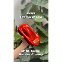 Sơn xe máy HYPER màu cam đỏ camay (Code: SP-12) - 1 Lít (Lót nền bạc)