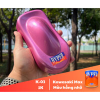 Sơn xe máy HYPER màu hồng cánh sen camay 1K KAWASAKI MAX (Code: K-03) - 1 Lít