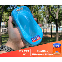 Sơn xe máy HYPER màu xanh petro 1K (Code: MG-001) - 1Lít (Lót nền trắng)