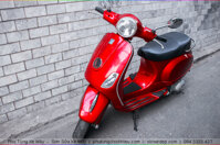 Sơn xe máy Vespa - Đỏ Bóng
