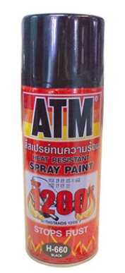 Sơn Xịt ATM Chịu nhiệt H660, Màu Đen, 400ml, 12 Lon/Thùng
