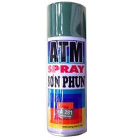 Sơn xịt ATM Spray đa năng xịt trên mọi chất liệu cao cấp - A281  Màu Xanh Lục