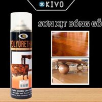 Sơn Xịt Bóng Đồ Gỗ Không Màu 1900 PU Polyurethane Bosny - Chai Sơn Xịt Đánh Bóng Gỗ CAO CẤP - Kivo